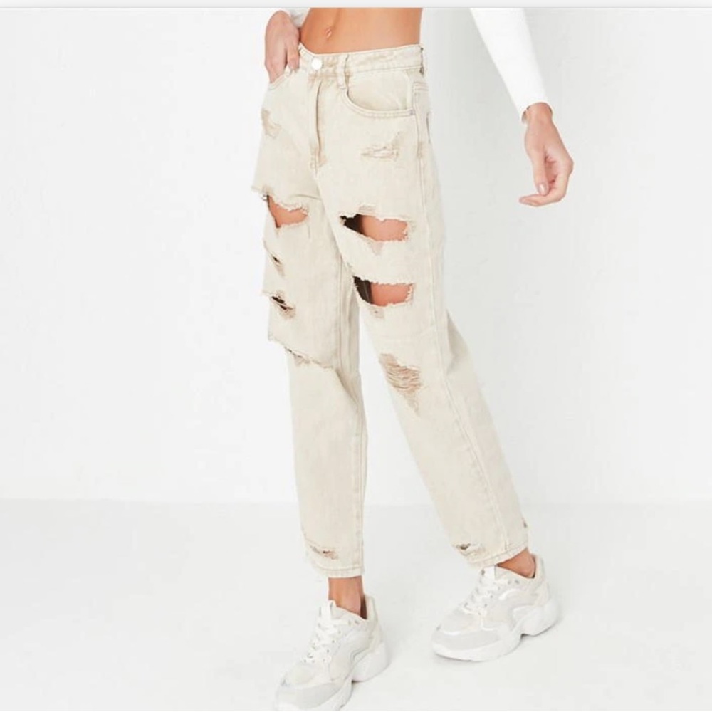 Misguided Distressed Mom Jeans